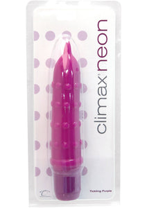 Climax Neon Vibrator Waterproof Tickling Purple 6.5 Inch