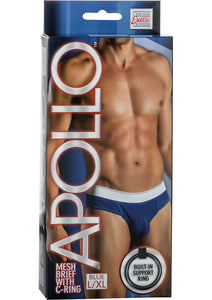 Apollo Mesh Brief With C-Ring Blue Large/Xtra Large