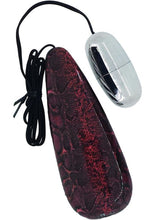 Load image into Gallery viewer, Primal Instinct Wired Remote Control Bullet Snake Print Red
