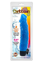 Load image into Gallery viewer, Jelly Caribbean Number 5 Realistic Vibrator Waterproof Blue 9 Inch