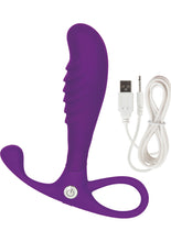 Load image into Gallery viewer, Embrace Tapered Silicone Anal Probe Waterproof Purple 4 Inch