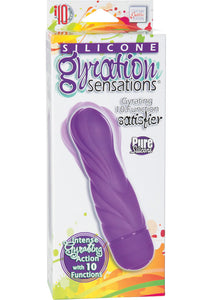 Silicone Gyration Sensations 10 Function Satisfier Vibrator Waterproof Purple 5.25 Inch