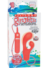 Load image into Gallery viewer, Silicone Gyration Sensations 10 Function Tickler Wired Remote Controled Vibrator Orange 3.5 Inch