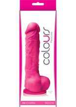 Load image into Gallery viewer, Colours Pleasures Silicone Dong Pink 5 Inch