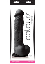 Load image into Gallery viewer, Colours Pleasures Silicone Dong Black 8 Inch
