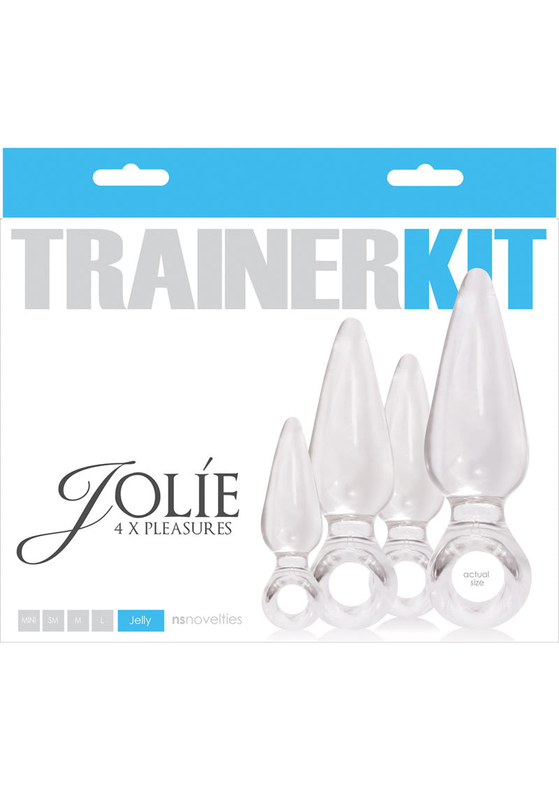 Jolie Pleasures Trainer Kit Jelly Anal Plugs Clear 4 Each Per Kit