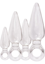 Load image into Gallery viewer, Jolie Pleasures Trainer Kit Jelly Anal Plugs Clear 4 Each Per Kit