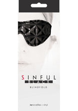 Load image into Gallery viewer, Sinful Vinyl Blindfold Black