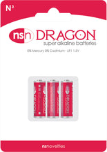 Load image into Gallery viewer, Dragon Super Alkaline Batteries N3/LR1 1.5 Volt 3 Each Per Pack