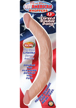 Load image into Gallery viewer, All American Whopper Curved Double Dong Waterproof Flesh 13 Inch
