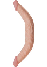 Load image into Gallery viewer, All American Whopper Curved Double Dong Waterproof Flesh 13 Inch