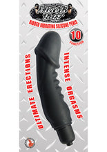 Load image into Gallery viewer, Mack Tuff Ribbed Vibrating Silicone Penis Vibrator Black 5 Inch