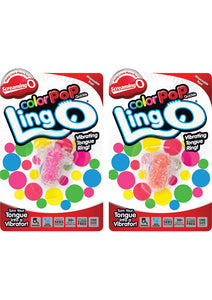 Screaming O Lingo Silicone Vibrating Tongue Ring Waterproof Assorted Colors 12 Each Per Case
