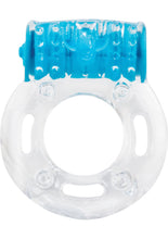 Load image into Gallery viewer, Color Pop Quickie Screaming O Plus Vibrating Ring Silicone Cockring Blue