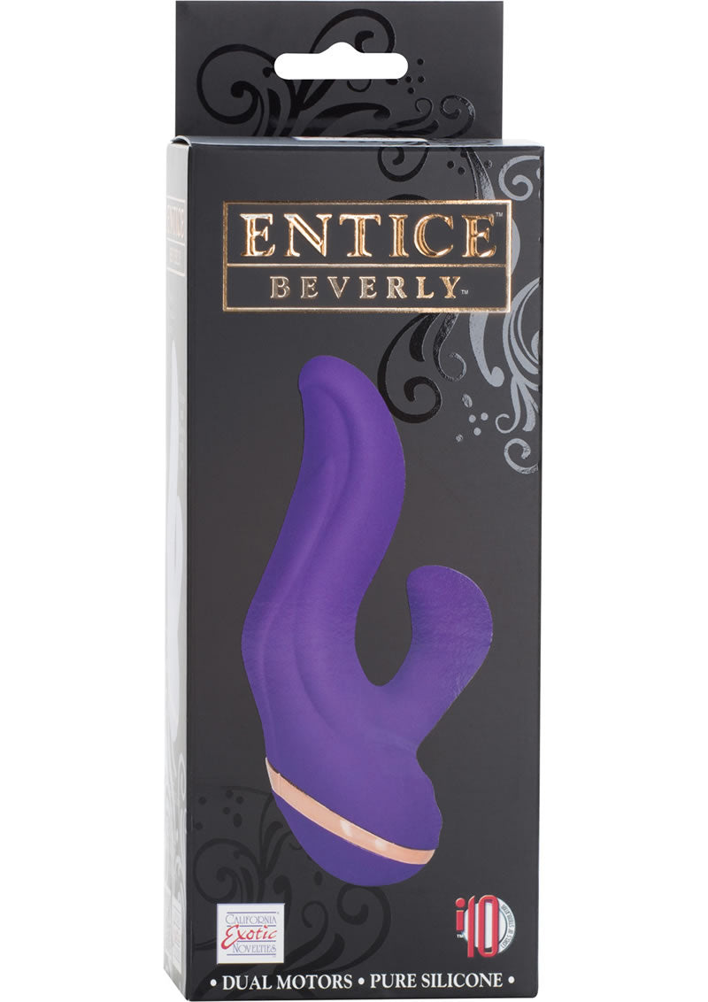 Entice Beverly Silicone Dual Moter Vibe Waterproof Purple 4 Inch