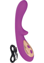 Load image into Gallery viewer, Entice Emilia Dual Motor Rechargeable Silicone Vibe Waterproof Raspberry 3.5 Inch Shaft