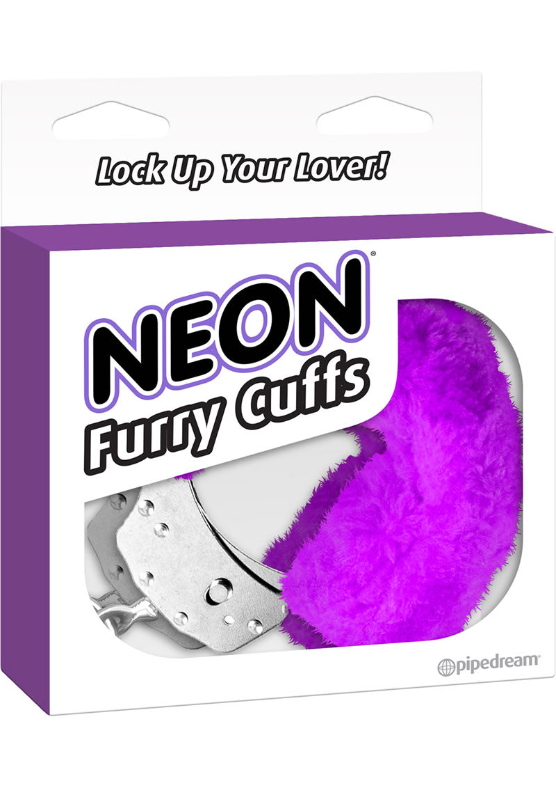 Neon Furry Cuffs Purple