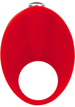 Load image into Gallery viewer, Caliber Vibrating Silicone Cock Ring Waterproof Red