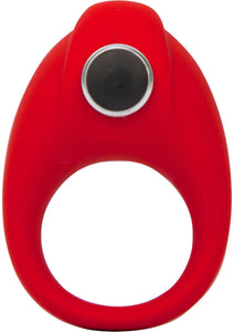 Bulge Vibrating Silicone Cock Ring Waterproof Red