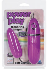 Load image into Gallery viewer, Power Play Flickering Tongue Silicone Massager Waterproof Purple 4 Inch
