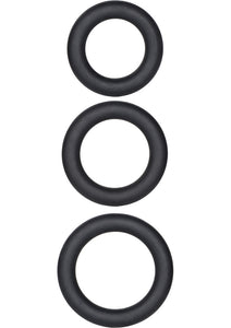 Dr.Kaplan Silicone Support Rings Black 3 Sizes Per Pack