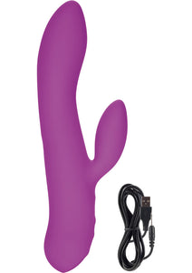 Lust L19 Silicone Rechargeable Triple Moter Massager Waterproof Purple 8.75 Inch