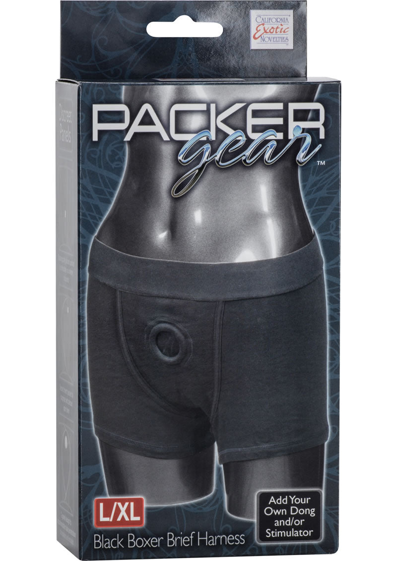 Packer Gear Boxer Brief Harness Black Large/Xtra Large