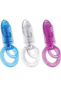Double O 8 Vibrating Cockring With Ticklers Waterproof