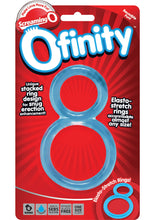 Load image into Gallery viewer, Ofinity Super Stretchy Double Silicone Cockring Waterproof Blue