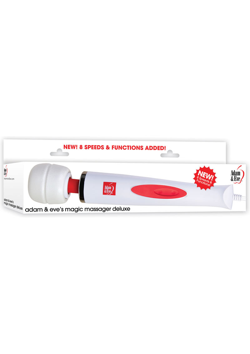 Adam and Eve Magic Massager Deluxe White/Red