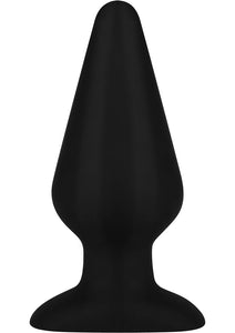 Hustler All About Anal Seamless Silicone Butt Plug Black 6 Inch