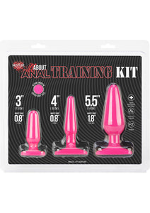 Hustler All About Anal Training Kit Silicone Anal Plugs Pink 3 Each Per Kit