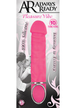 Load image into Gallery viewer, Always Ready Pleasure Vibe Silicone 10 Function Waterproof Pink 7.25 Inch