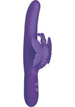 Load image into Gallery viewer, Posh 10 Function Silicone Fluttering Butterfly Dual Motor Vibe Waterproof Purple 4.5 inch