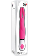 Load image into Gallery viewer, Adam and Eve Eve`s Silicone Lucky Bunny Vibrator Waterproof Pink 6.5 Inch