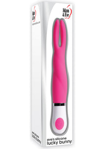 Adam and Eve Eve`s Silicone Lucky Bunny Vibrator Waterproof Pink 6.5 Inch