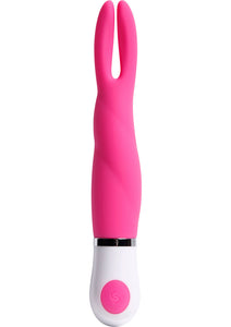 Adam and Eve Eve`s Silicone Lucky Bunny Vibrator Waterproof Pink 6.5 Inch