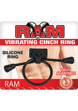 Load image into Gallery viewer, Ram Vibrating Cinch Silicone Ring Black
