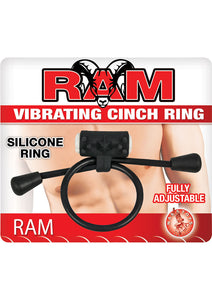 Ram Vibrating Cinch Silicone Ring Black