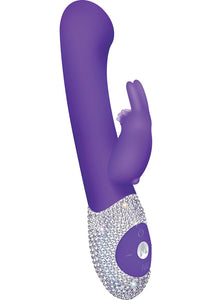 The G Spot Rabbit Silicone Vibe Purple Limited Edition Crystalized