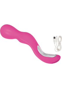 Embrace Lovers Wand Silicone Rechargeable Massager Waterproof Pink 9 Inch