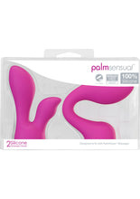Load image into Gallery viewer, Palm Sensual Silicone Massager Heads Pink 2 Each Per Pack