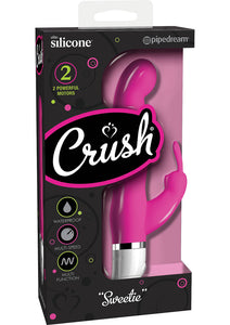 Crush Silicone Sweetie Rabbit Vibe Waterproof Dark Pink 5.25 Inch