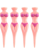 Load image into Gallery viewer, Teezers Sexy Golf Tees Pink and Tan 4 Pack