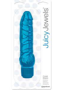 Juicy Jewels Cobalt Breeze Jelly Vibrator Waterproof Blue 7.87 Inches