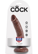 Load image into Gallery viewer, King Cock Realistic Dildo Brown 7 Inch