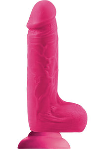 Colours Softies Realistic Dildo With Balls Pink 7 Inch