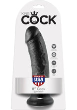 Load image into Gallery viewer, King Cock Realistic Dildo Black 8 Inch