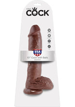 Load image into Gallery viewer, King Cock Realistic Dildo With Balls Brown 10 Inch