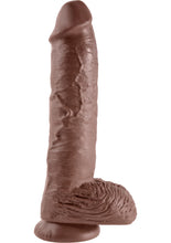 Load image into Gallery viewer, King Cock Realistic Dildo With Balls Brown 10 Inch